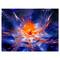 Designart - Colorful Glowing Space Flower Fractal - Extra Large Floral Wall Art